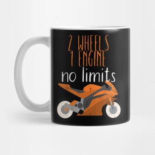 Motorcycle 2 wheels 2 engine no limits Mug